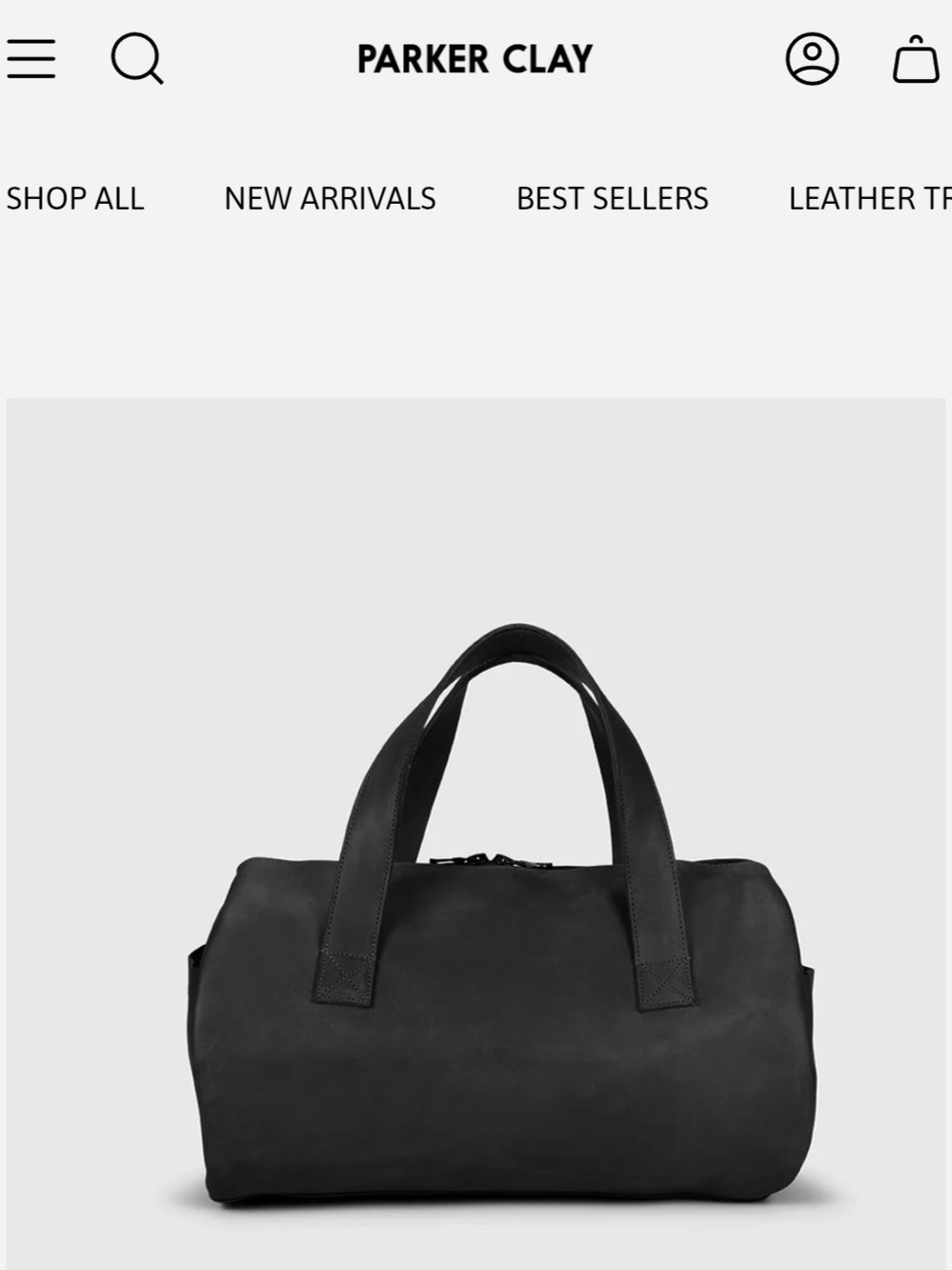 Omo Full-Grain Leather Overnight Bag